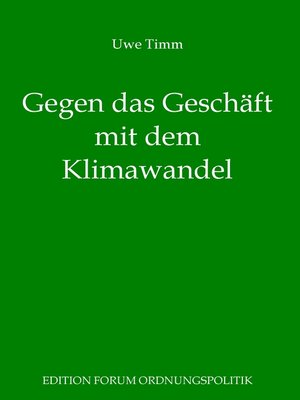 cover image of Gegen das Geschäft mit dem Klimawandel